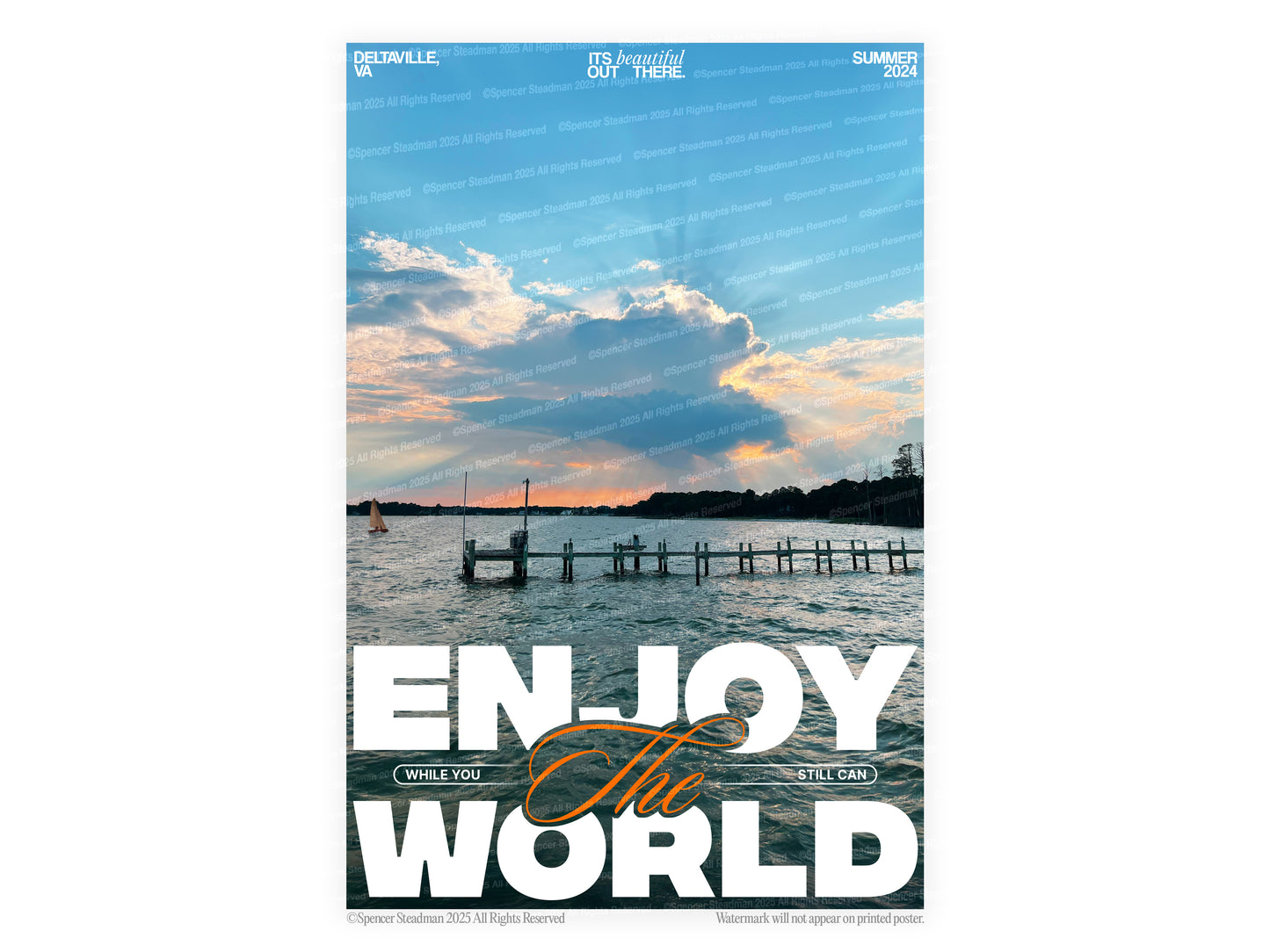 Enjoy The World Poster Print