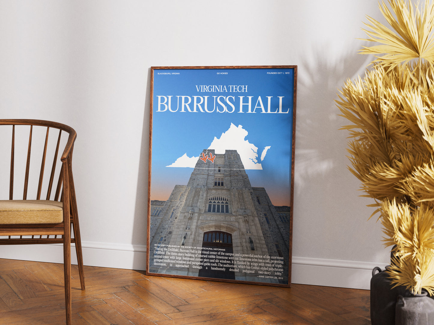 [c] Virginia Tech's Burruss Hall Poster Print