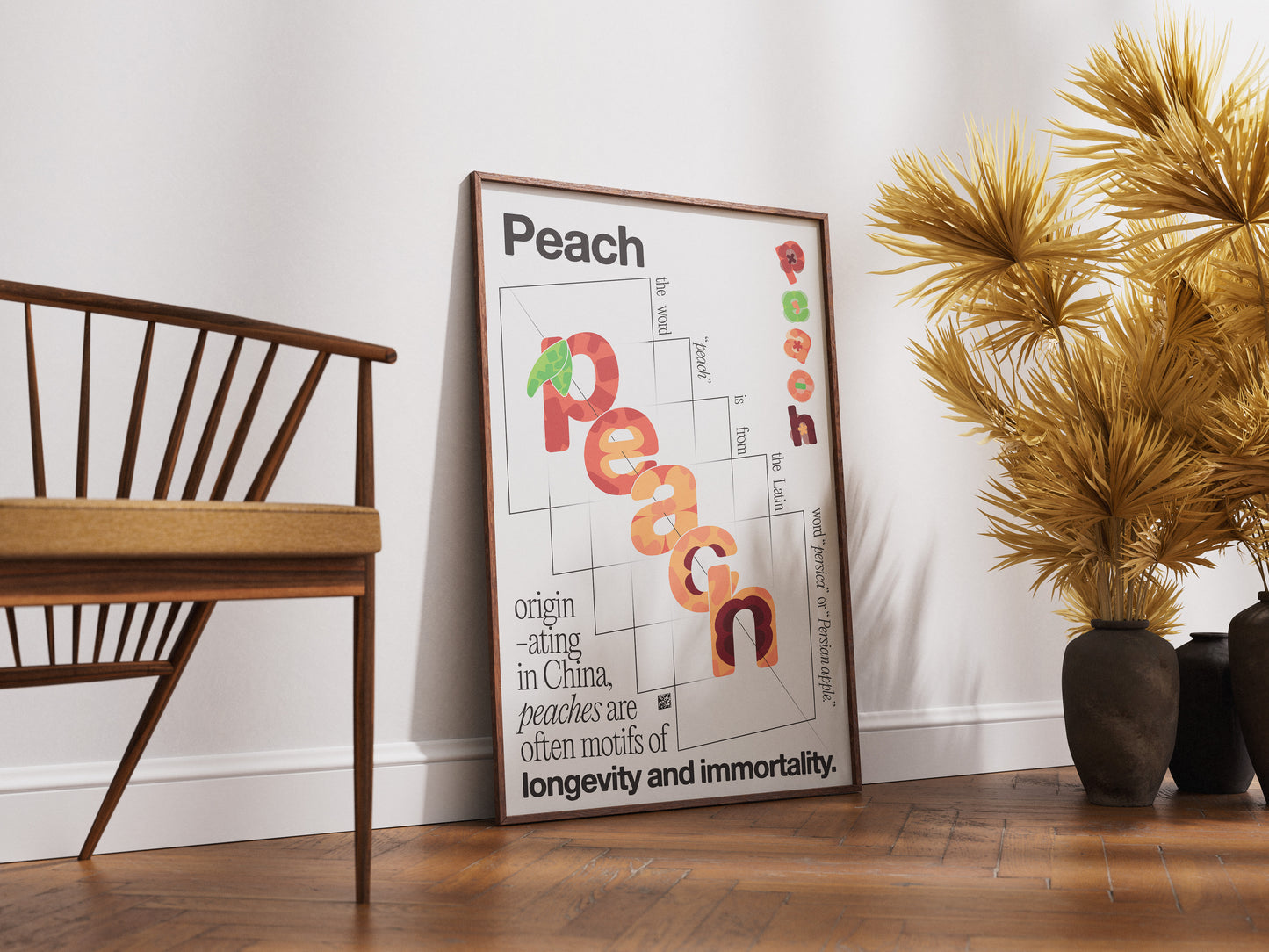 [b] Peach Dissection Poster Print
