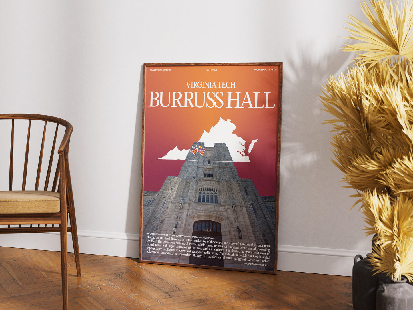 [c] Virginia Tech's Burruss Hall Poster Print