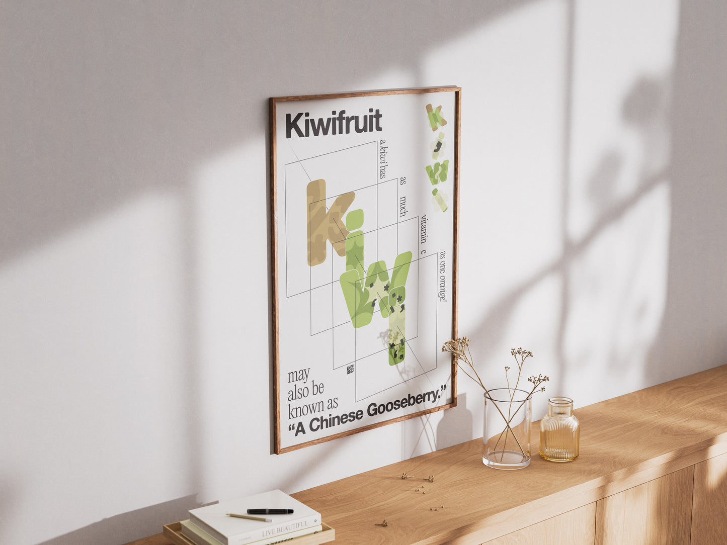 [b] Kiwifruit Dissection Poster Print
