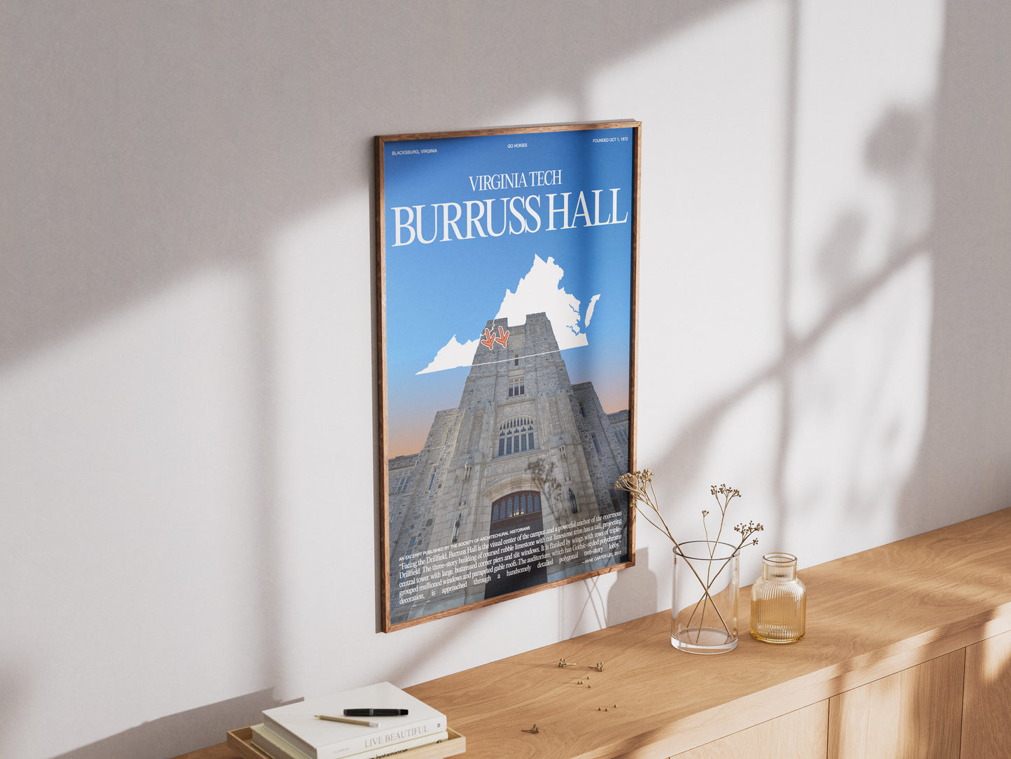 [c] Virginia Tech's Burruss Hall Poster Print