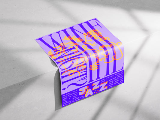 [d] Wine Night & Jazz Poster Print