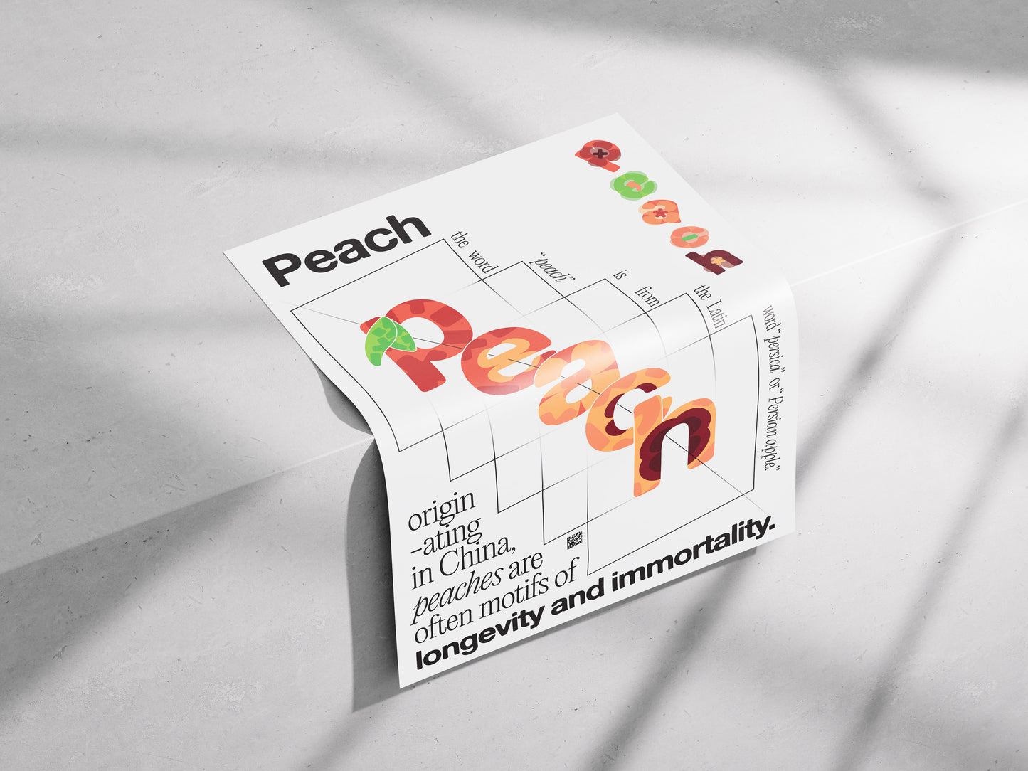 [b] Peach Dissection Poster Print