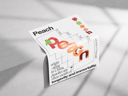[a] Peach Dissection Poster Print